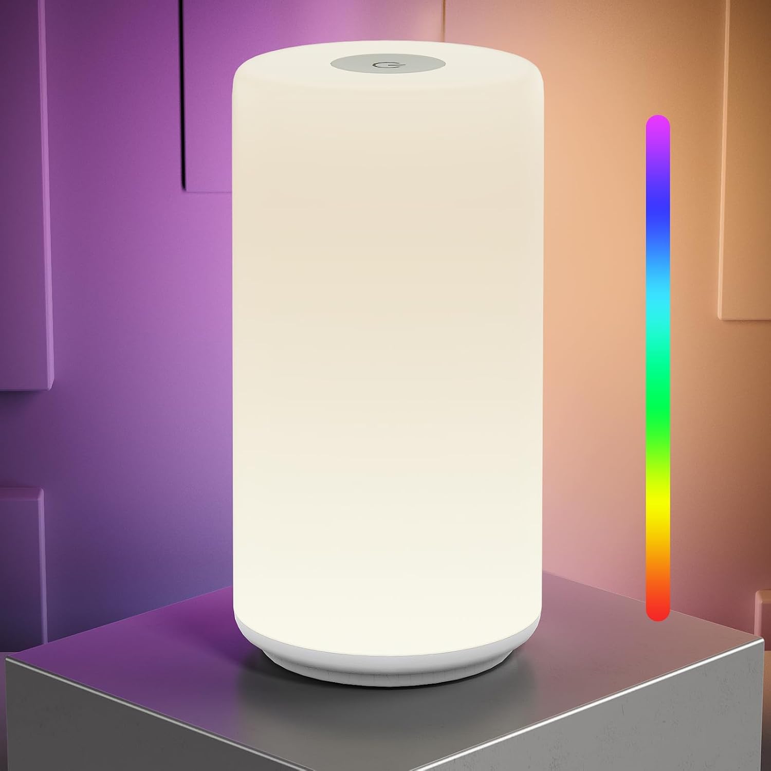 Touch Bedside Table LED Lamp, [Sleek Design & RGB Mode] Multi-Color Dimmable with Warm White - Image 16