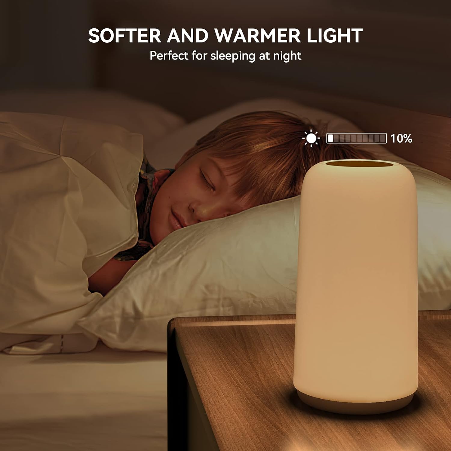 Touch Bedside Table LED Lamp, [Sleek Design & RGB Mode] Multi-Color Dimmable with Warm White - Image 8