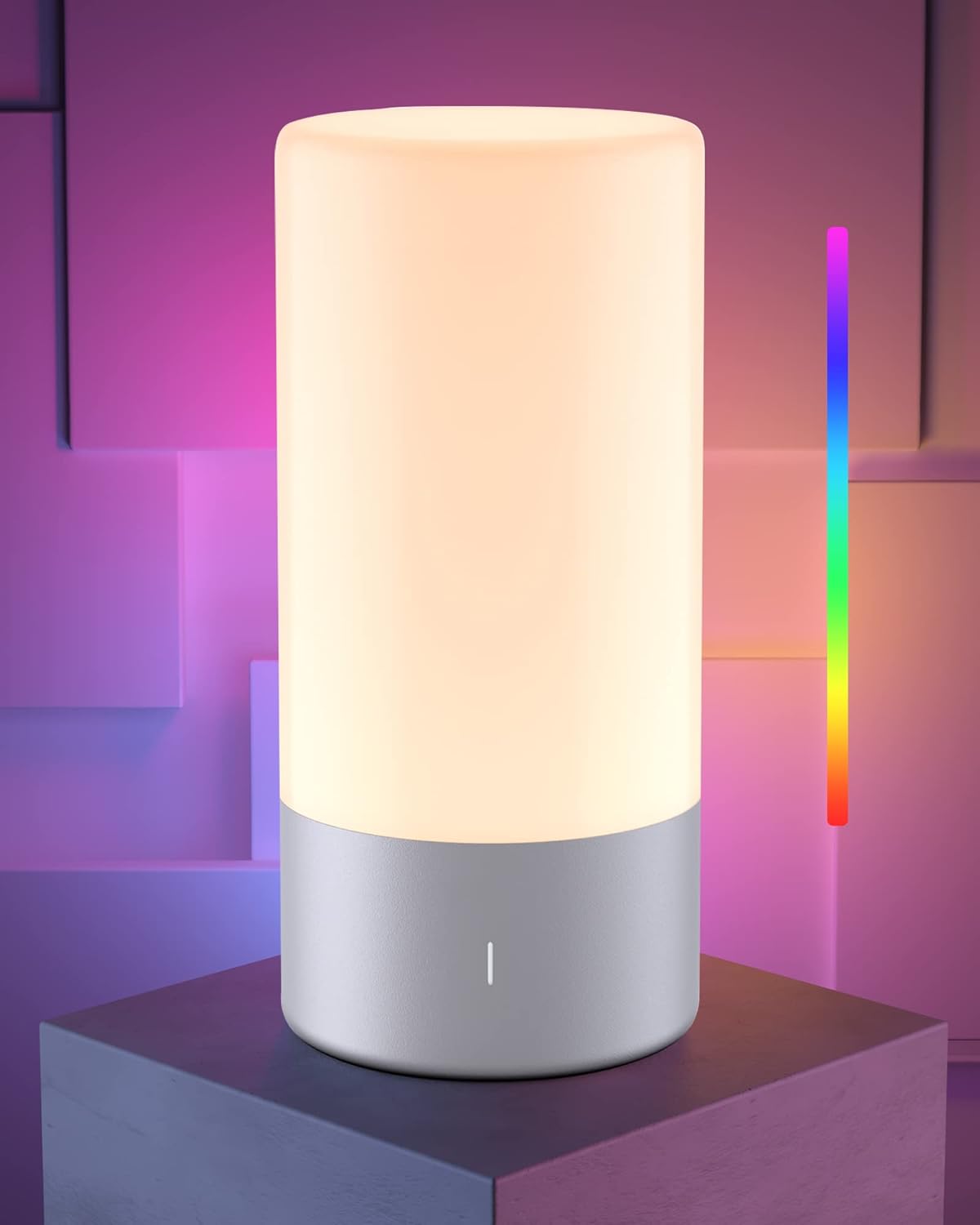 Touch Bedside Table LED Lamp, [Sleek Design & RGB Mode] Multi-Color Dimmable with Warm White - Image 15